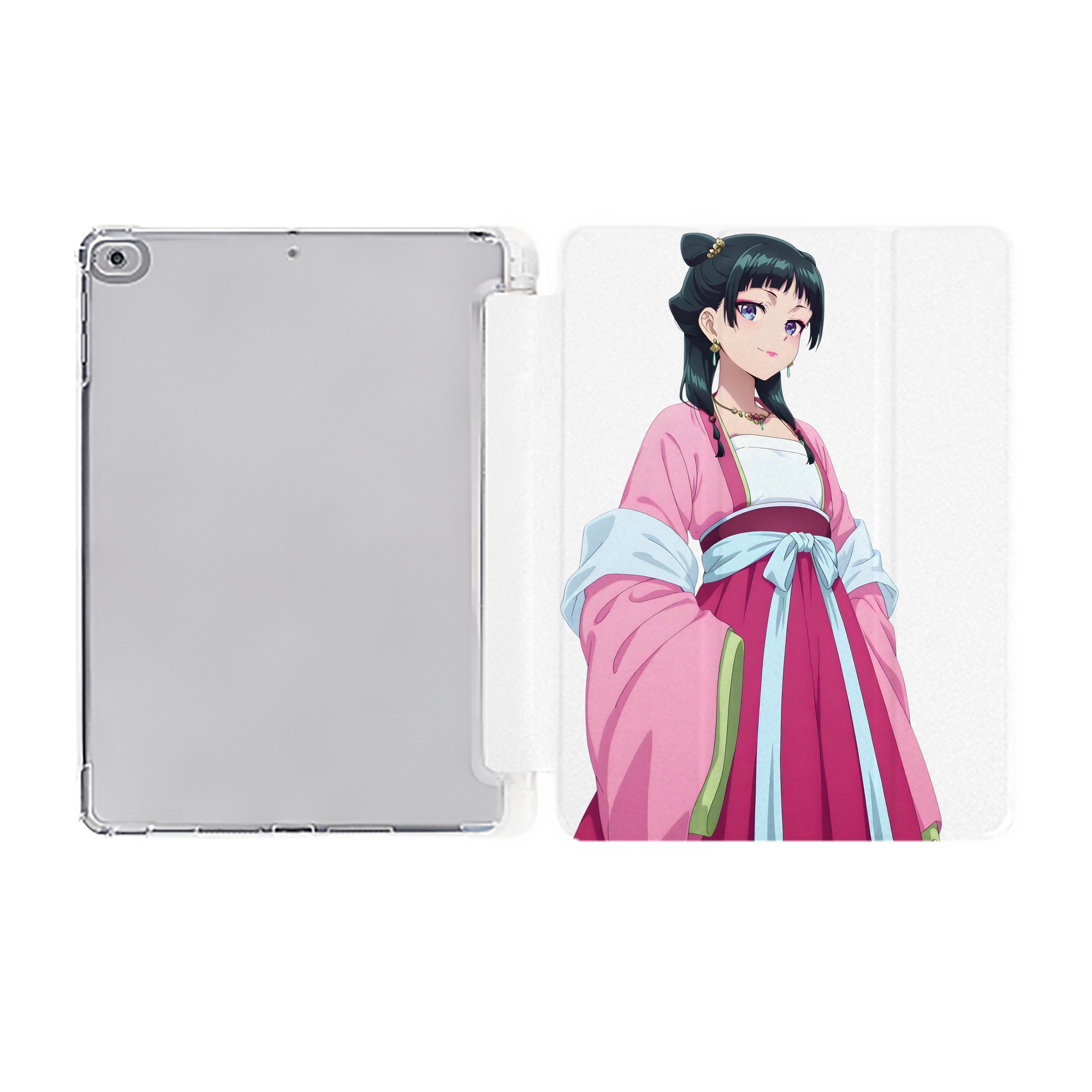 （画像用） 薬屋のひとりごと The Apothecary Diaries IPad ケース ペン収納付き 三つ折りスタンド PUレザー×シリコン 対応機種9.5/10.5/10.9インチ
